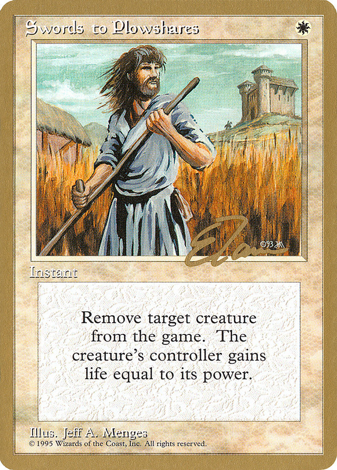 Swords to Plowshares (Eric Tam) [Pro Tour Collector Set] | Fandemonia Ltd