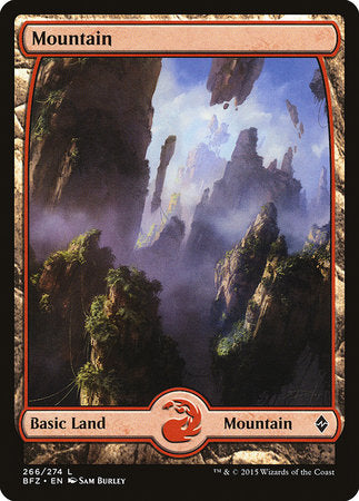 Mountain (266) - Full Art [Battle for Zendikar] | Fandemonia Ltd