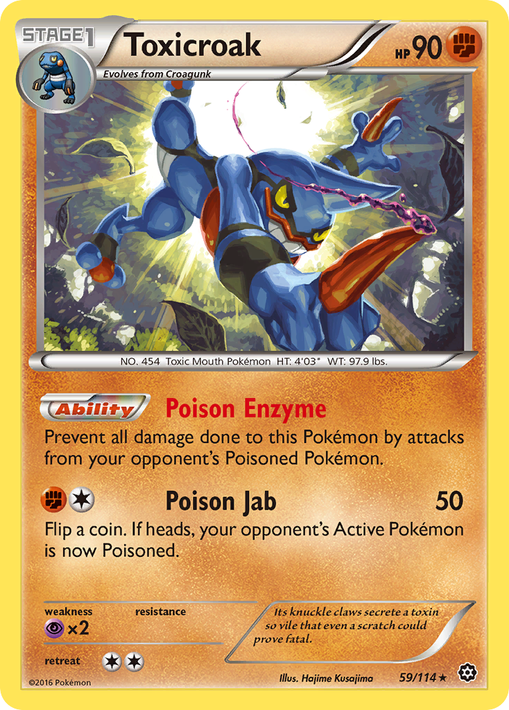 Toxicroak (59/114) [XY: Steam Siege] | Fandemonia Ltd