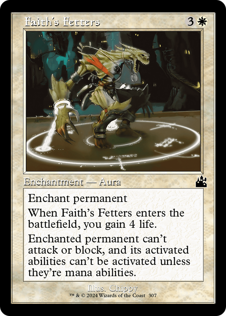 Faith's Fetters (Retro Frame) [Ravnica Remastered] | Fandemonia Ltd