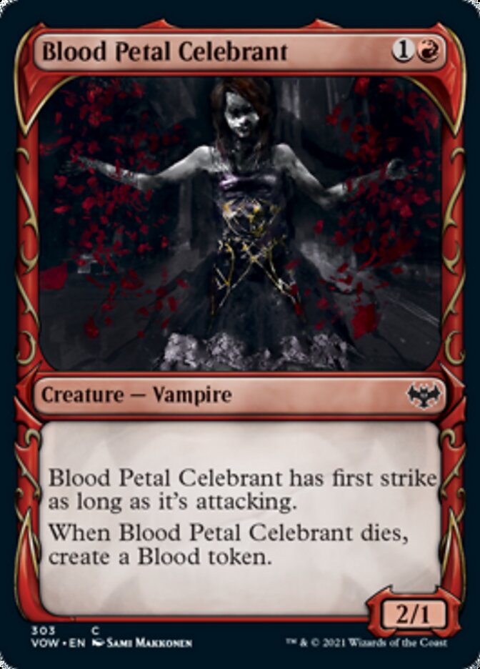 Blood Petal Celebrant (Showcase Fang Frame) [Innistrad: Crimson Vow] | Fandemonia Ltd