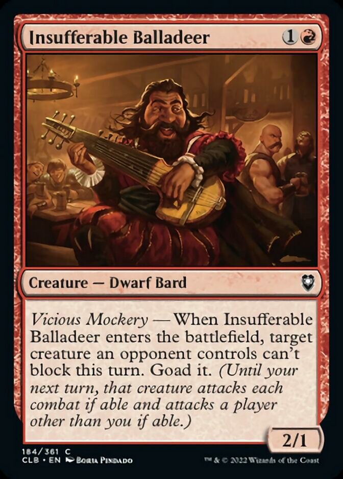 Insufferable Balladeer [Commander Legends: Battle for Baldur's Gate] | Fandemonia Ltd