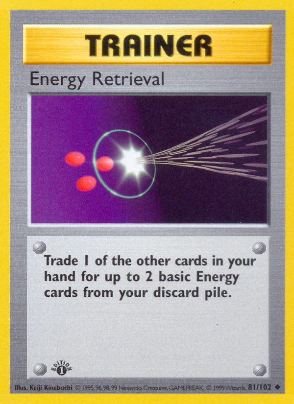 Energy Retrieval (81/102) (Shadowless) [Base Set 1st Edition] | Fandemonia Ltd