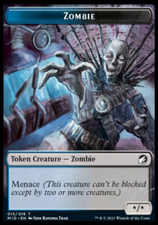 Zombie Token (015) [Innistrad: Midnight Hunt Tokens] | Fandemonia Ltd