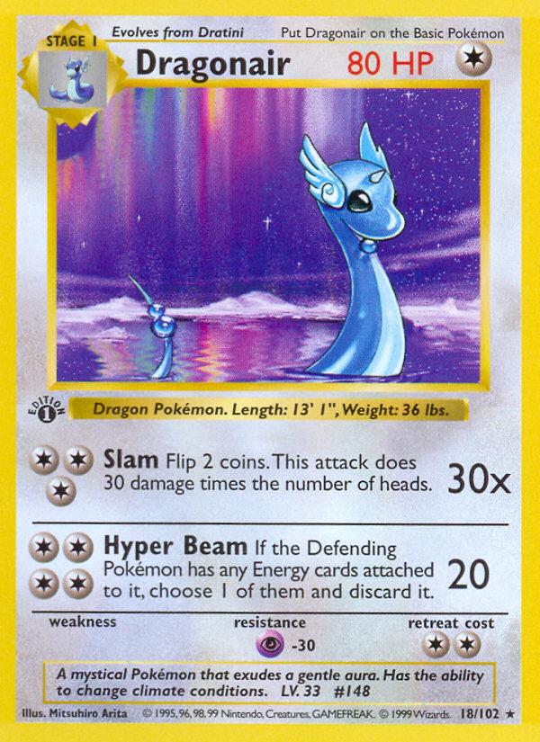 Dragonair (18/102) (Shadowless) [Base Set 1st Edition] | Fandemonia Ltd