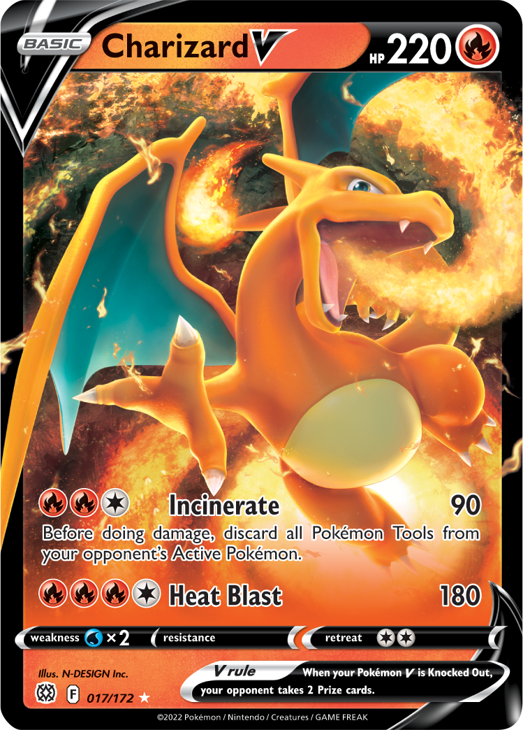 Charizard V (017/172) [Sword & Shield: Brilliant Stars] | Fandemonia Ltd