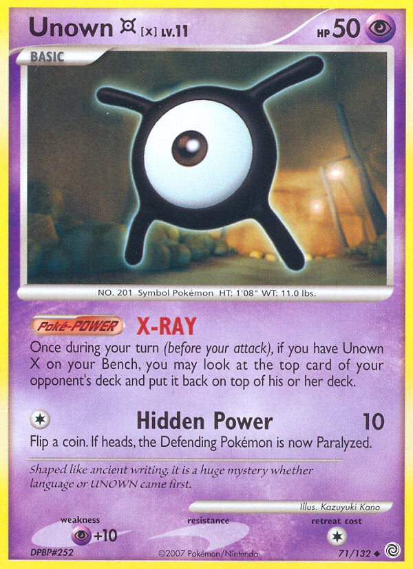 Unown X (71/132) [Diamond & Pearl: Secret Wonders] | Fandemonia Ltd