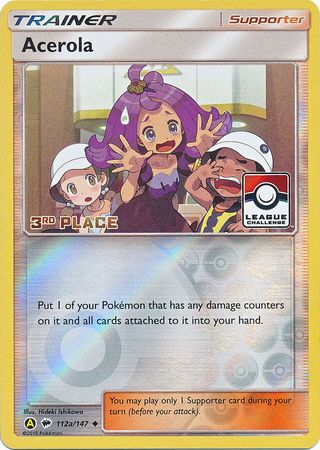 Acerola (112a/147) (League Promo 3rd Place) [Sun & Moon: Burning Shadows] | Fandemonia Ltd