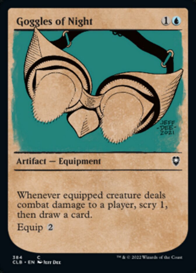 Goggles of Night (Showcase) [Commander Legends: Battle for Baldur's Gate] | Fandemonia Ltd