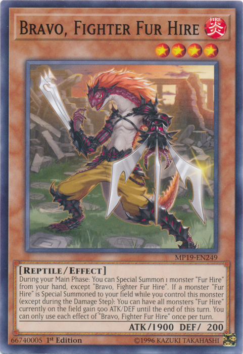 Bravo, Fighter Fur Hire [MP19-EN249] Common | Fandemonia Ltd