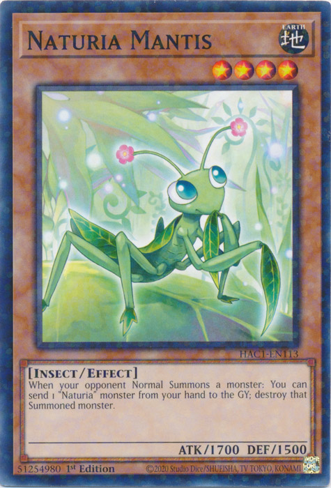Naturia Mantis (Duel Terminal) [HAC1-EN113] Common | Fandemonia Ltd