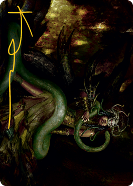 Saryth, the Viper's Fang Art Card (Gold-Stamped Signature) [Innistrad: Midnight Hunt Art Series] | Fandemonia Ltd