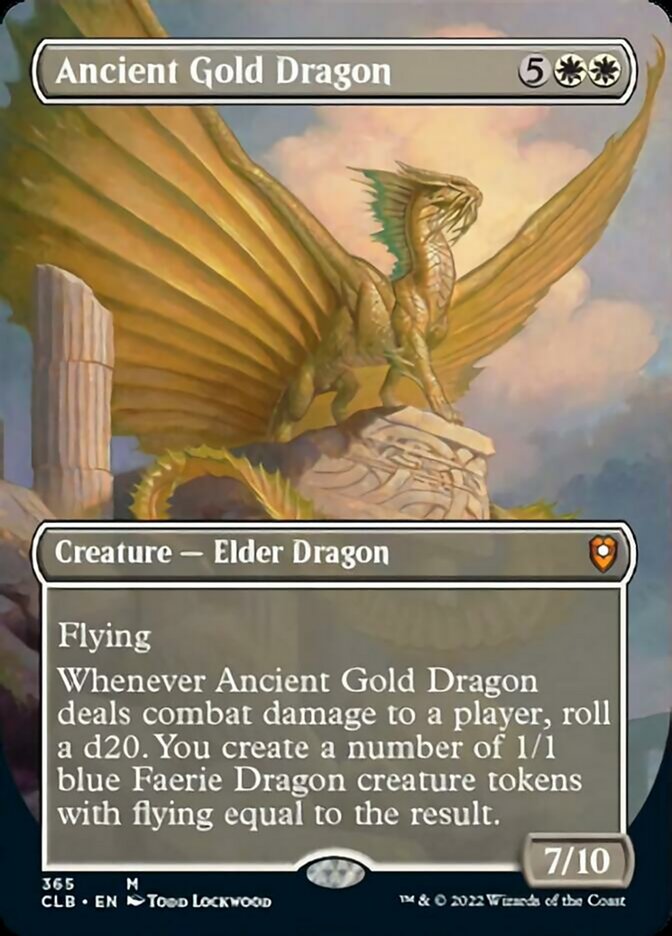 Ancient Gold Dragon (Borderless Alternate Art) [Commander Legends: Battle for Baldur's Gate] | Fandemonia Ltd
