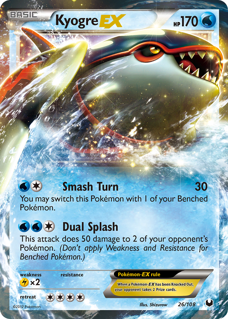 Kyogre EX (26/108) [Black & White: Dark Explorers] | Fandemonia Ltd