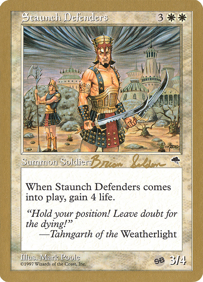 Staunch Defenders (Brian Selden) (SB) [World Championship Decks 1998] | Fandemonia Ltd