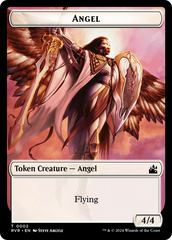 Elf Knight // Angel (0002) Double-Sided Token [Ravnica Remastered Tokens] | Fandemonia Ltd