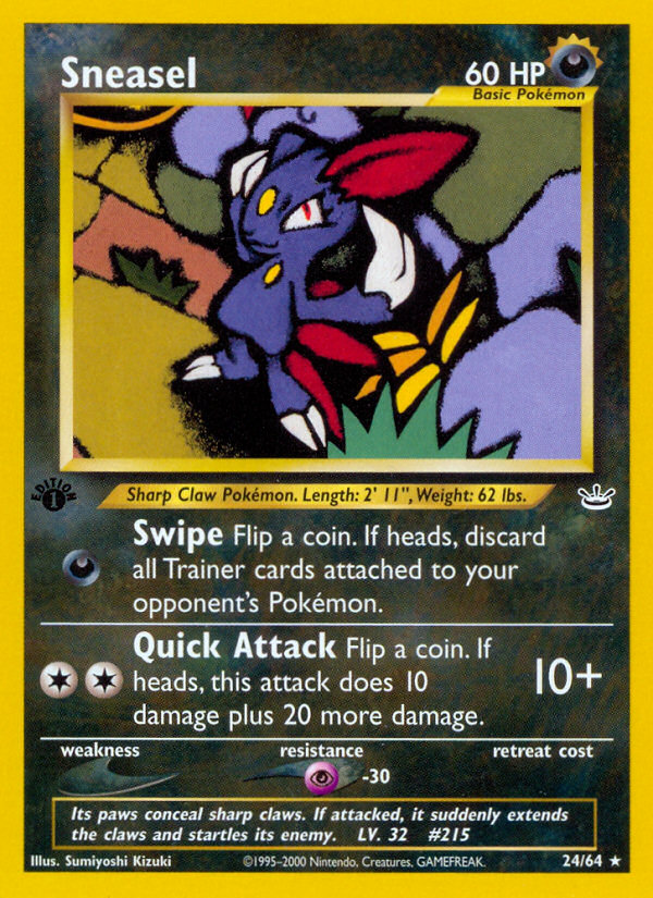 Sneasel (24/64) [Neo Revelation 1st Edition] | Fandemonia Ltd