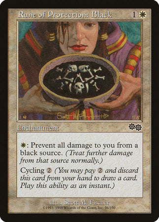 Rune of Protection: Black [Urza's Saga] | Fandemonia Ltd