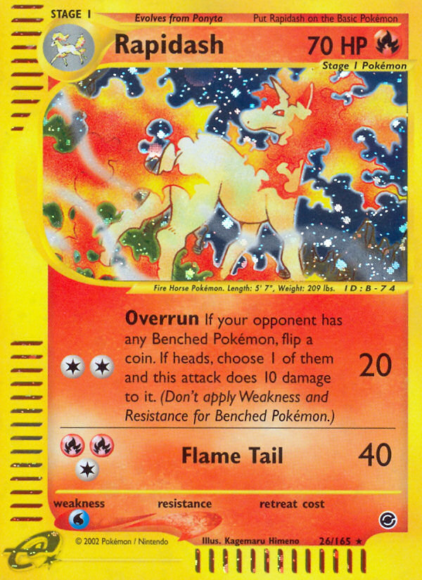 Rapidash (26/165) [Expedition: Base Set] | Fandemonia Ltd