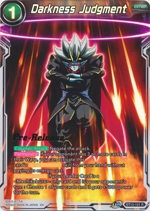 Darkness Judgment (BT13-151) [Supreme Rivalry Prerelease Promos] | Fandemonia Ltd