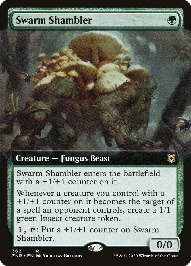 Swarm Shambler (Extended Art) [Zendikar Rising] | Fandemonia Ltd
