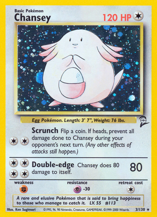 Chansey (3/130) [Base Set 2] | Fandemonia Ltd