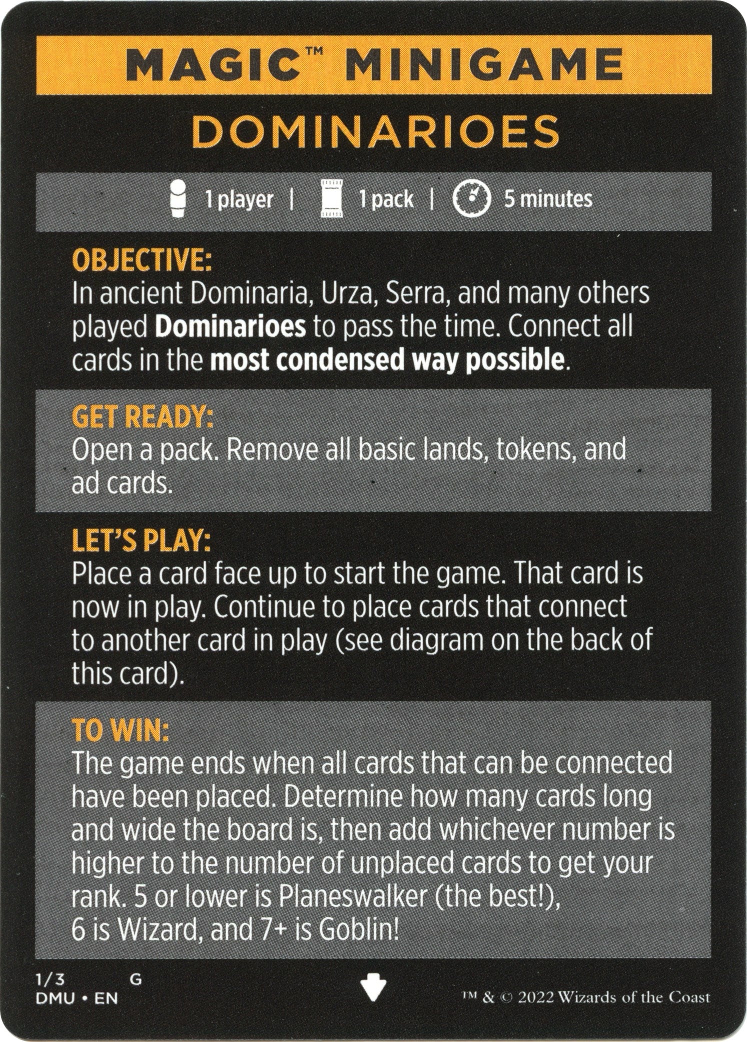 Dominarioes (Magic Minigame) [Dominaria United Minigame] | Fandemonia Ltd