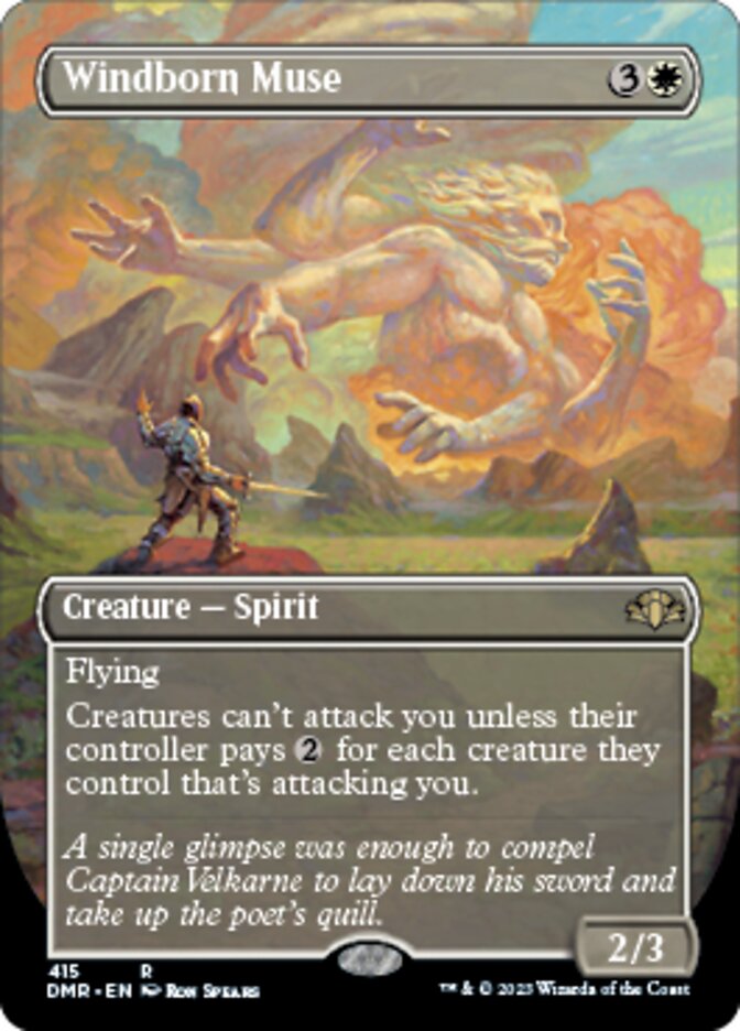 Windborn Muse (Borderless Alternate Art) [Dominaria Remastered] | Fandemonia Ltd