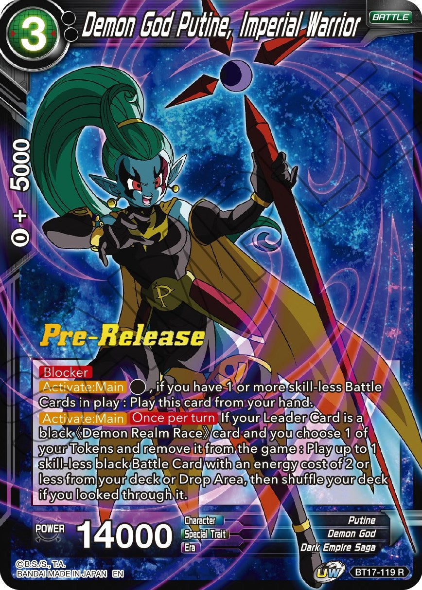 Demon God Putine, Imperial Warrior (BT17-119) [Ultimate Squad Prerelease Promos] | Fandemonia Ltd