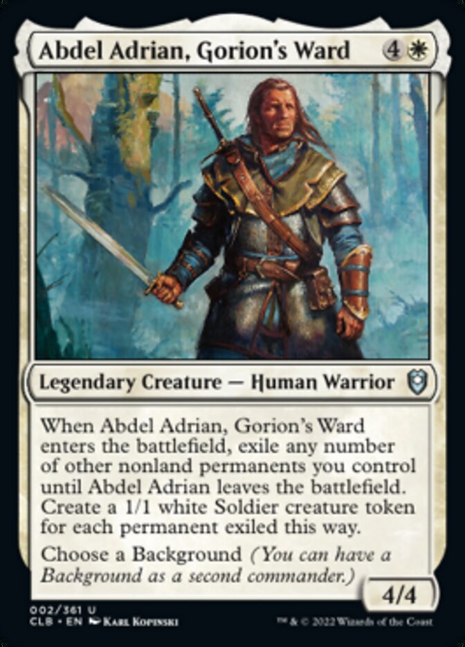 Abdel Adrian, Gorion's Ward [Commander Legends: Battle for Baldur's Gate] | Fandemonia Ltd