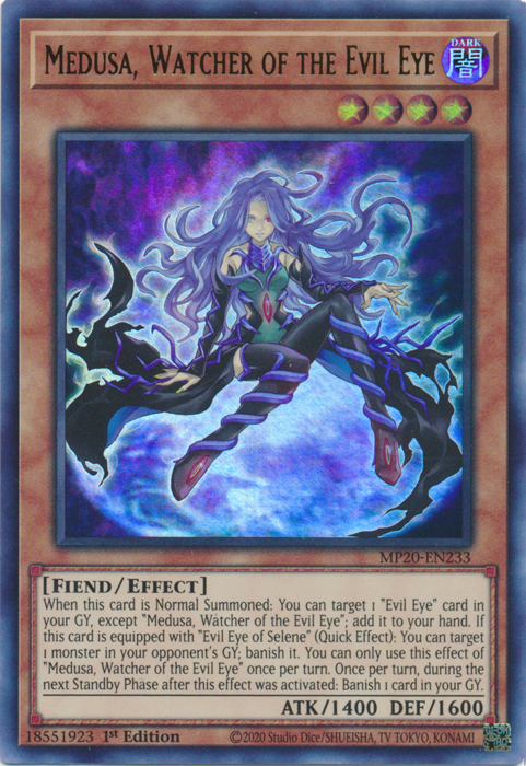Medusa, Watcher of the Evil Eye [MP20-EN233] Ultra Rare | Fandemonia Ltd