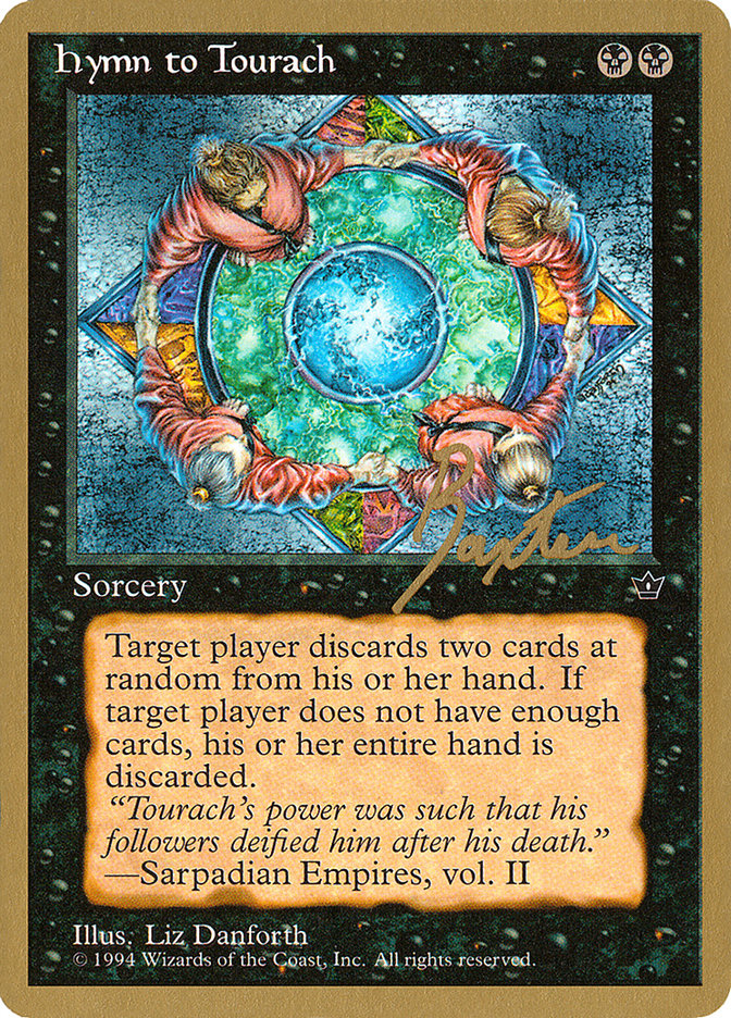 Hymn to Tourach (Circle) (George Baxter) [Pro Tour Collector Set] | Fandemonia Ltd