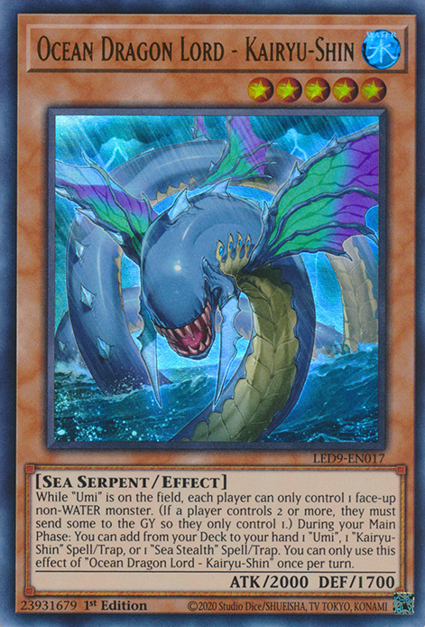 Ocean Dragon Lord - Kairyu-Shin [LED9-EN017] Ultra Rare | Fandemonia Ltd