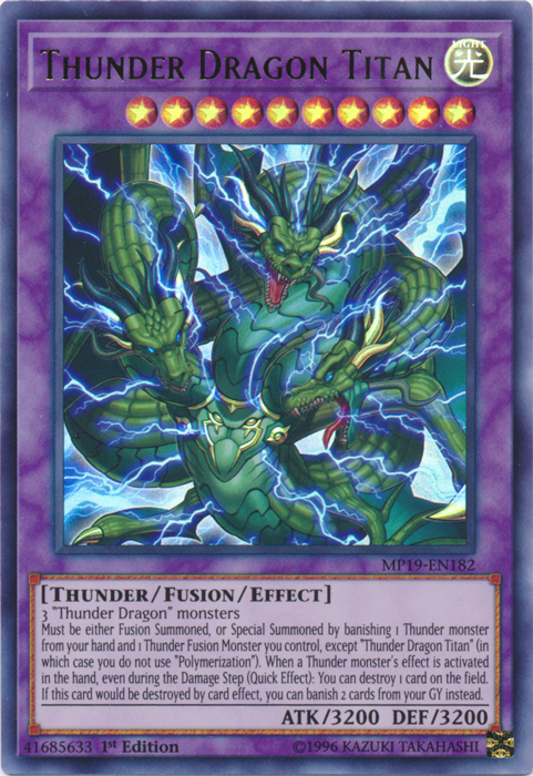 Thunder Dragon Titan [MP19-EN182] Ultra Rare | Fandemonia Ltd