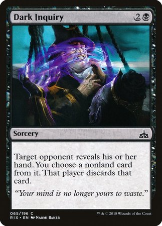 Dark Inquiry [Rivals of Ixalan] | Fandemonia Ltd