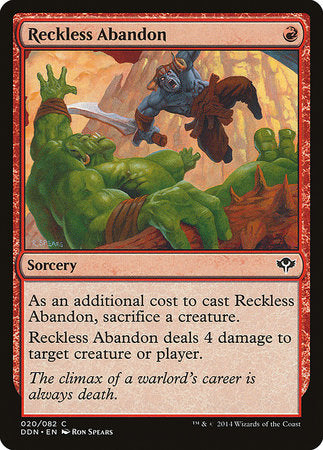 Reckless Abandon [Duel Decks: Speed vs. Cunning] | Fandemonia Ltd