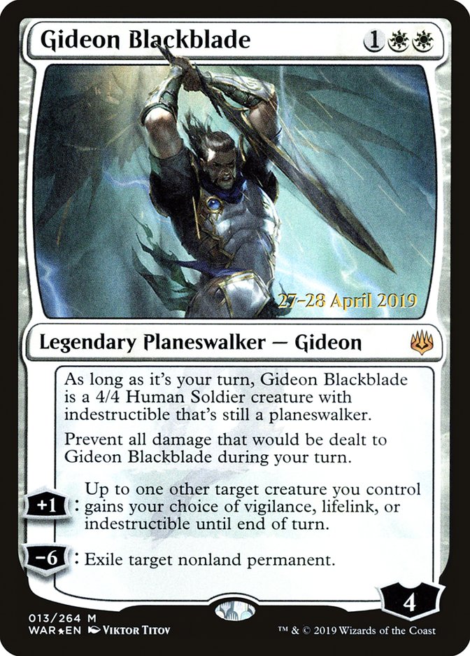 Gideon Blackblade  [War of the Spark Prerelease Promos] | Fandemonia Ltd