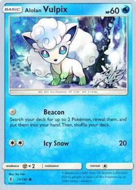 Alolan Vulpix (21/145) (Ice Path FTW - Zachary Bokhari) [World Championships 2017] | Fandemonia Ltd