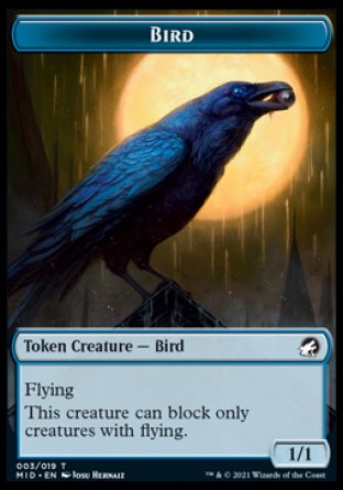 Bird Token [Innistrad: Midnight Hunt Tokens] | Fandemonia Ltd