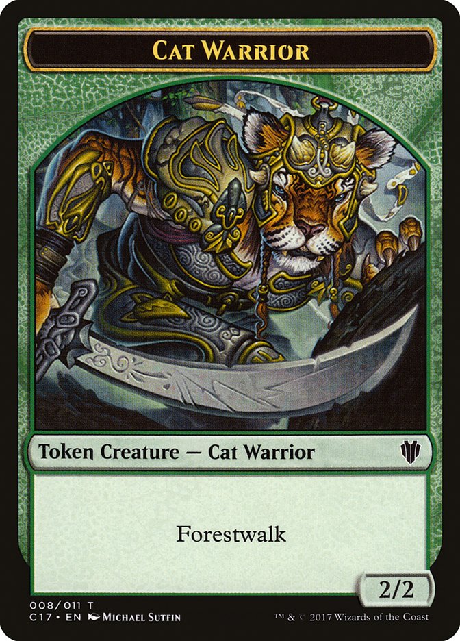 Cat Warrior Token [Commander 2017 Tokens] | Fandemonia Ltd