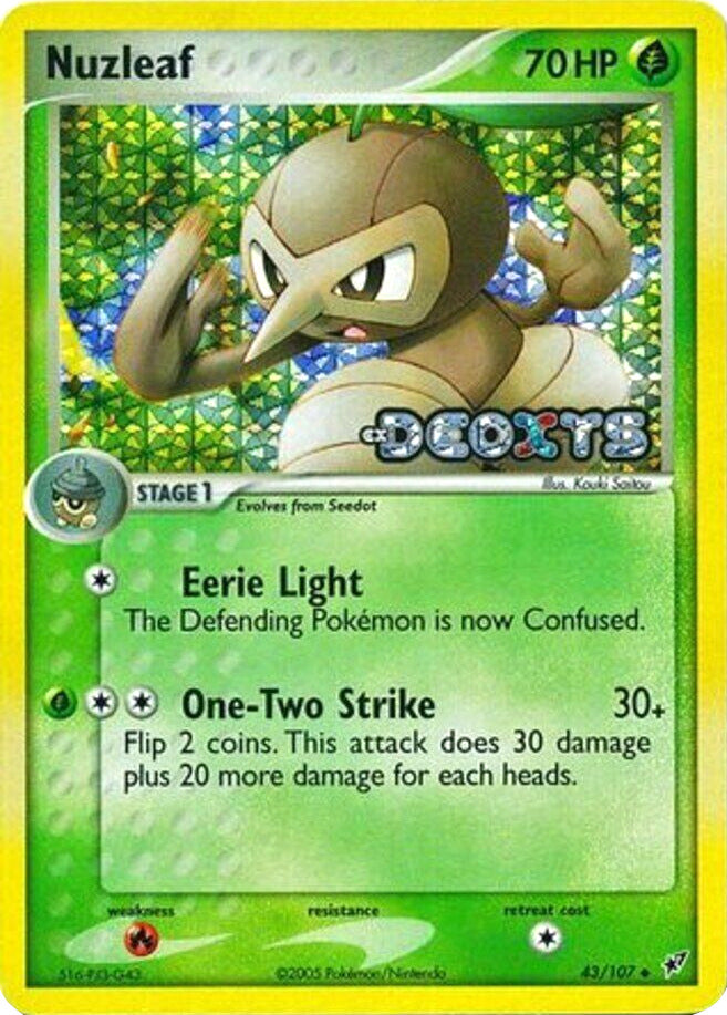 Nuzleaf (43/107) (Stamped) [EX: Deoxys] | Fandemonia Ltd