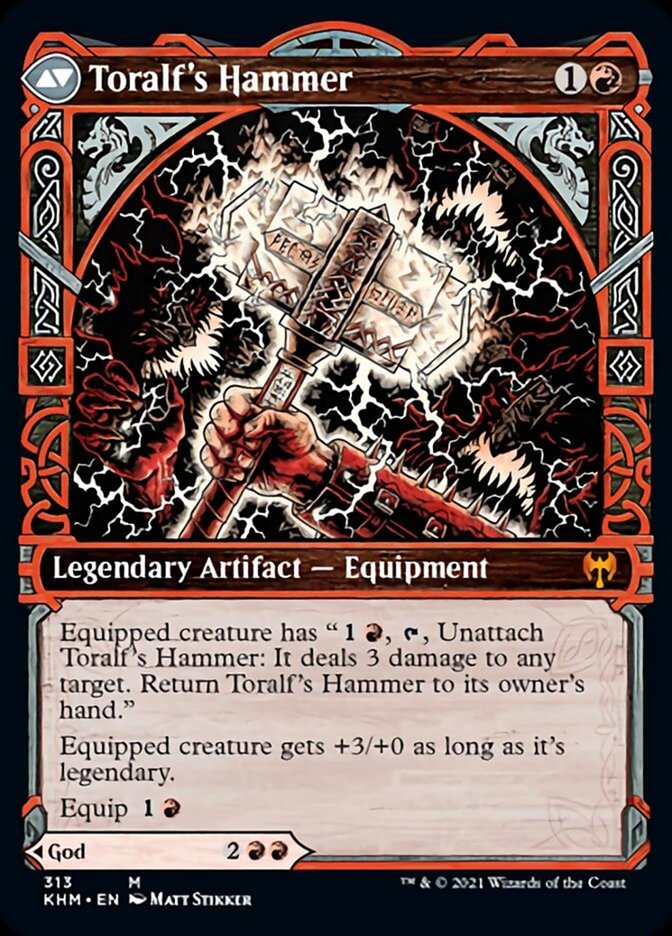 Toralf, God of Fury // Toralf's Hammer (Showcase) [Kaldheim] | Fandemonia Ltd