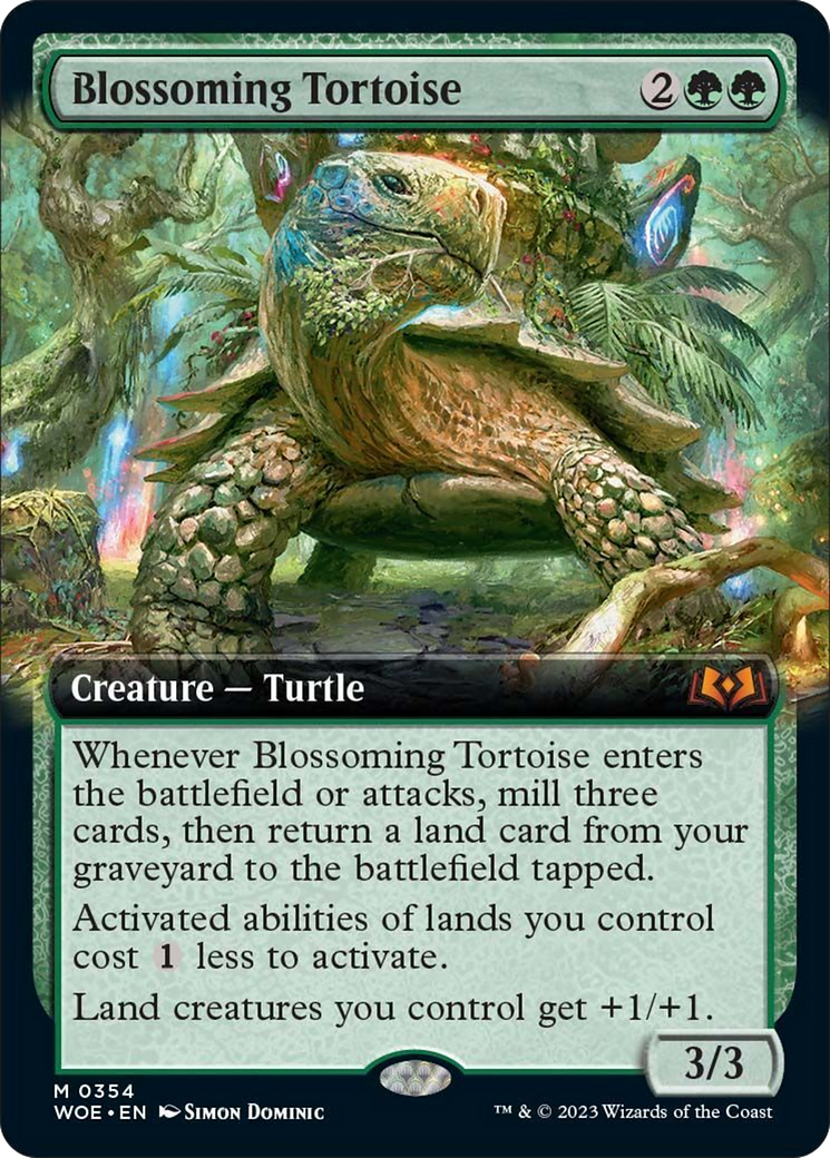 Blossoming Tortoise (Extended Art) [Wilds of Eldraine] | Fandemonia Ltd