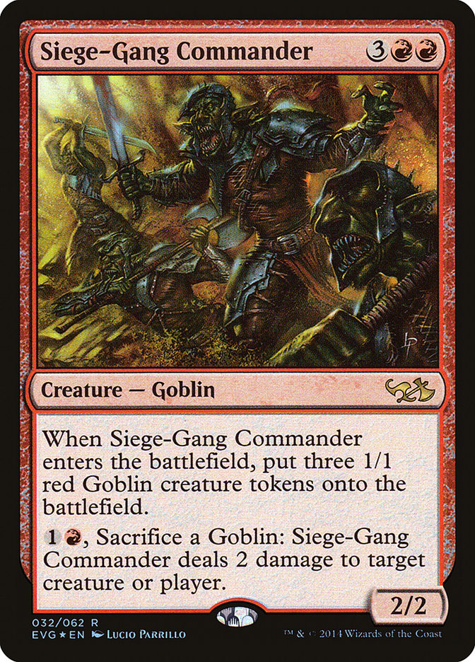 Siege-Gang Commander (Elves vs. Goblins) [Duel Decks Anthology] | Fandemonia Ltd