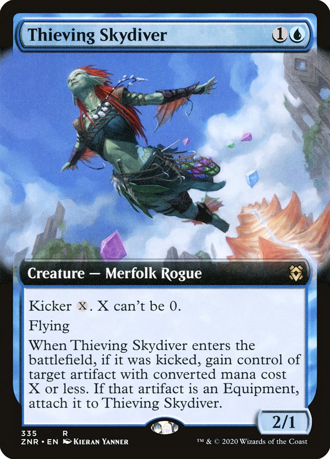 Thieving Skydiver (Extended Art) [Zendikar Rising] | Fandemonia Ltd