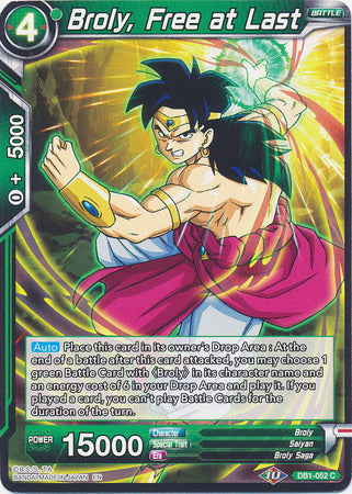 Broly, Free at Last (DB1-052) [Dragon Brawl] | Fandemonia Ltd