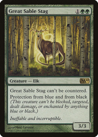 Great Sable Stag [Magic 2010] | Fandemonia Ltd