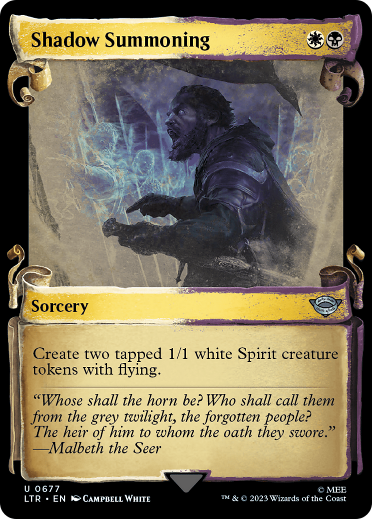 Shadow Summoning [The Lord of the Rings: Tales of Middle-Earth Showcase Scrolls] | Fandemonia Ltd