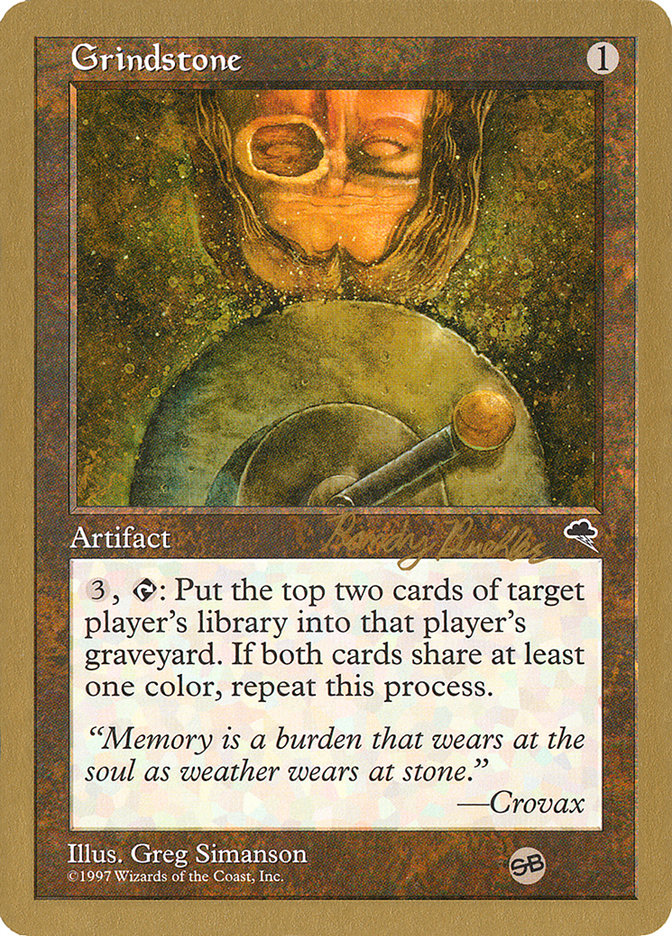 Grindstone (Randy Buehler) (SB) [World Championship Decks 1998] | Fandemonia Ltd