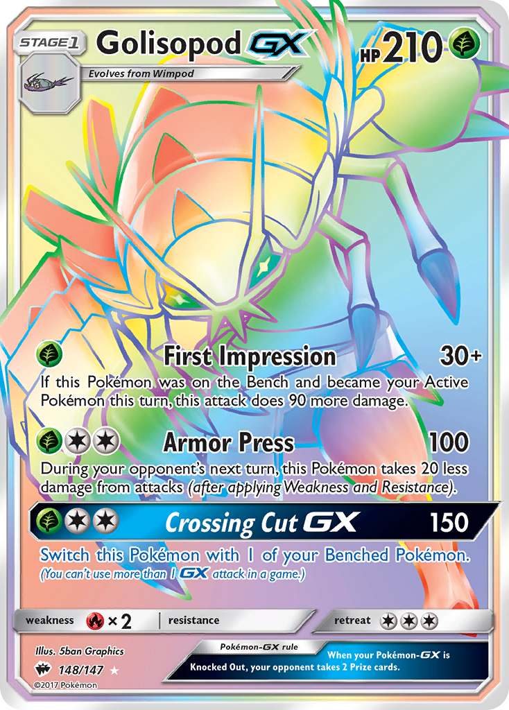 Golisopod GX (148/147) [Sun & Moon: Burning Shadows] | Fandemonia Ltd